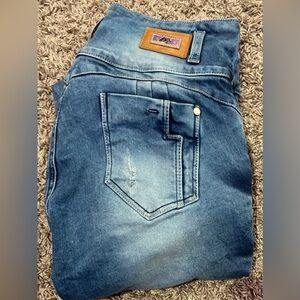 Colombian shape wear Yep Blue Wash Skinny Jeans